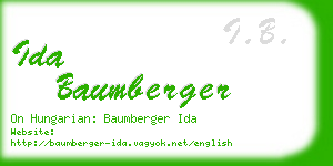 ida baumberger business card